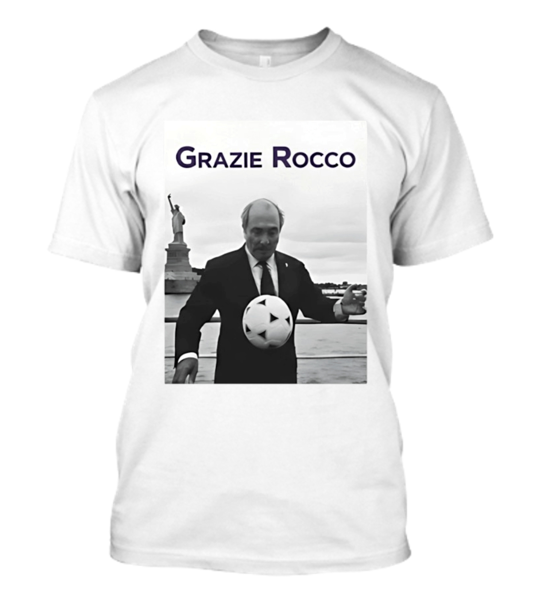 Grazie Rocco Commisso Statue Of Liberty Soccer T-Shirt