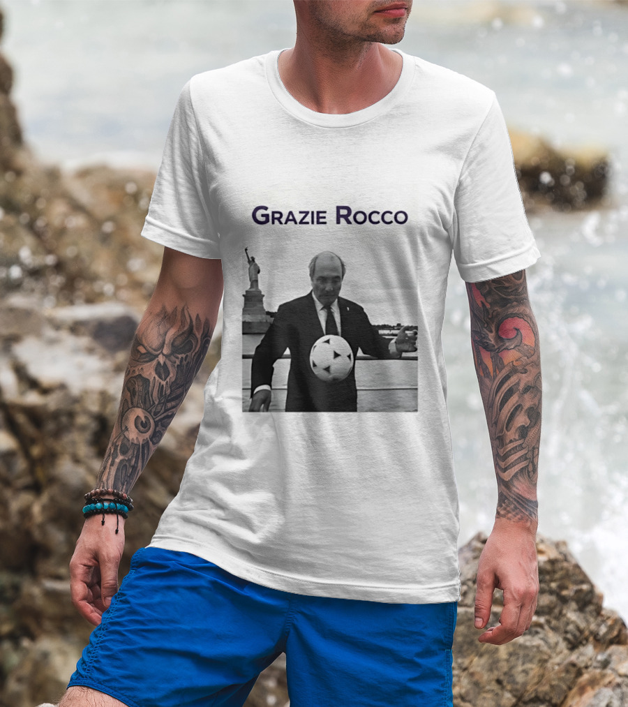 Grazie Rocco Commisso Statue Of Liberty Soccer T-Shirt