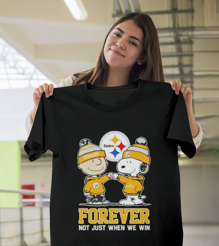 Peanut Snoopy Charlie Brown Steelers Forever Not Just When We Win T-Shirt