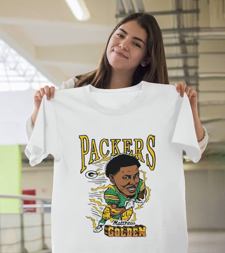 Packers Matthew Golden Caricature Homage T-Shirt