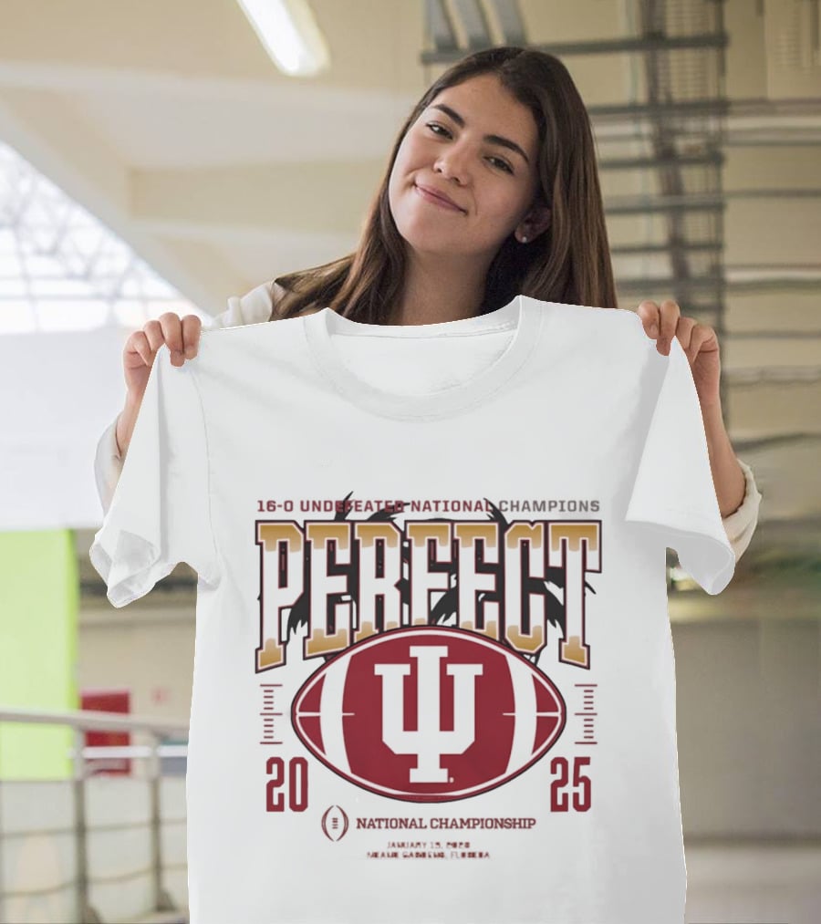 Indiana Hoosiers 2025 Perfect Season Undefeated National Champions Football T-Shirt