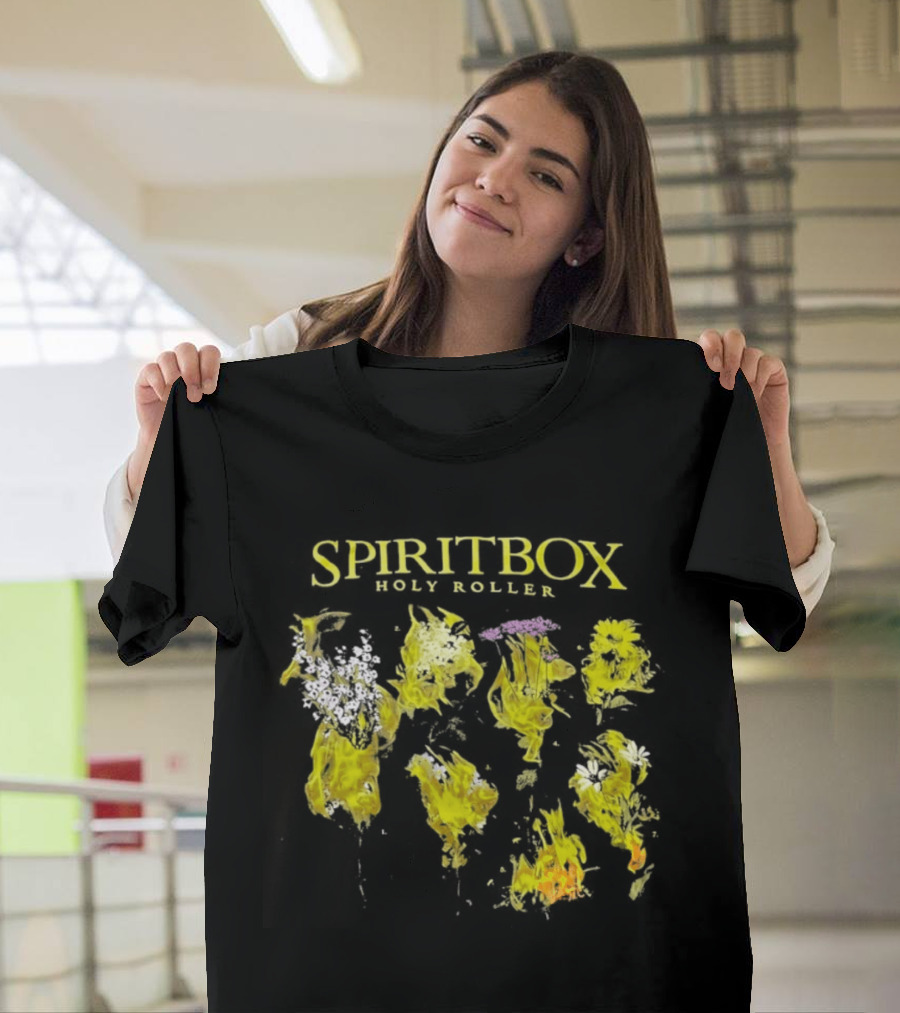 SPIRITBOX Holy Roller Yellow Floral T-Shirt