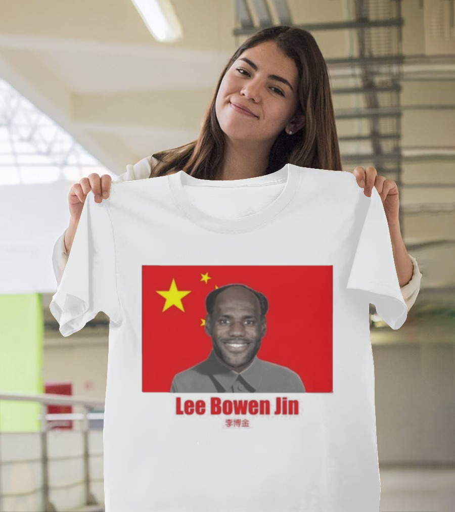 China Flag Parody Lee Bowen Jin Lebron James T-Shirt