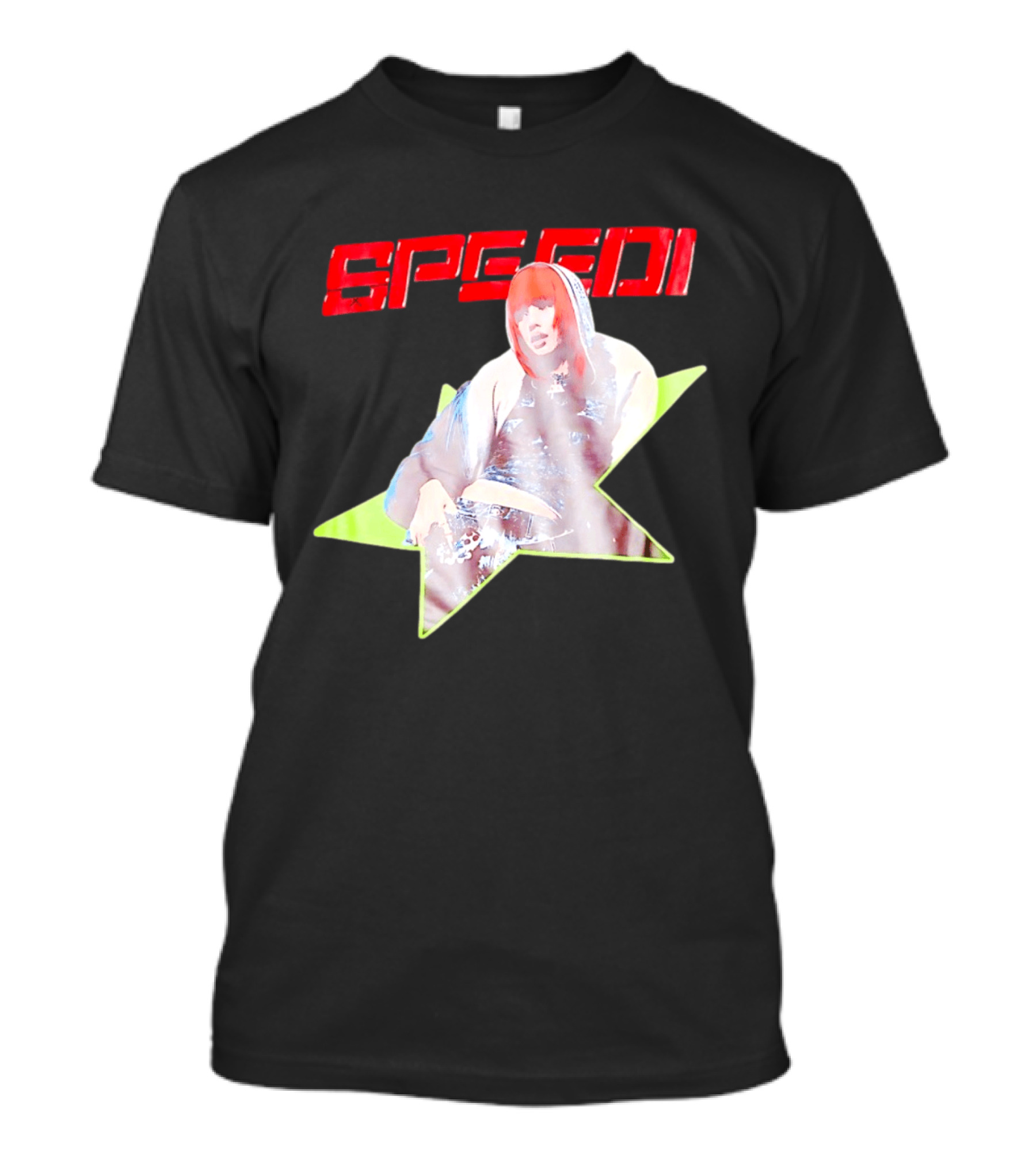 Lisa X AlterEgo Speedi Red Text Star T-Shirt