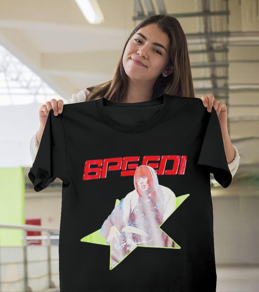 Lisa X AlterEgo Speedi Red Text Star T-Shirt
