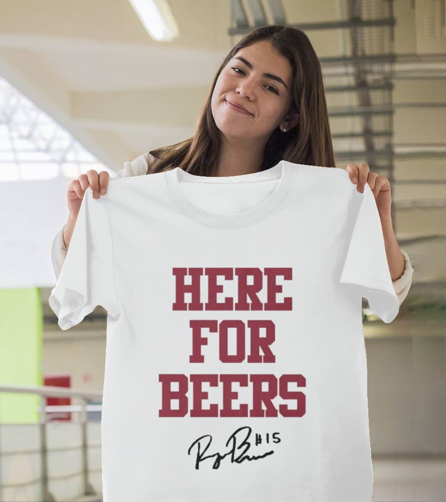 Raegan Beers Here For Beers #15 Oklahoma Sooners T-Shirt
