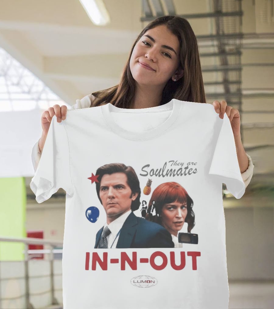 Severance They Are Soulmates IN N OUT Retro Style Pop Culture Reference T-Shirt