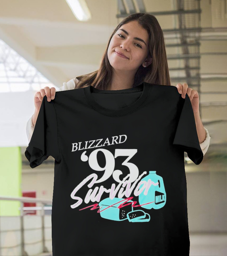 Blizzard '93 Survivor Milk Bread Humor T-Shirt