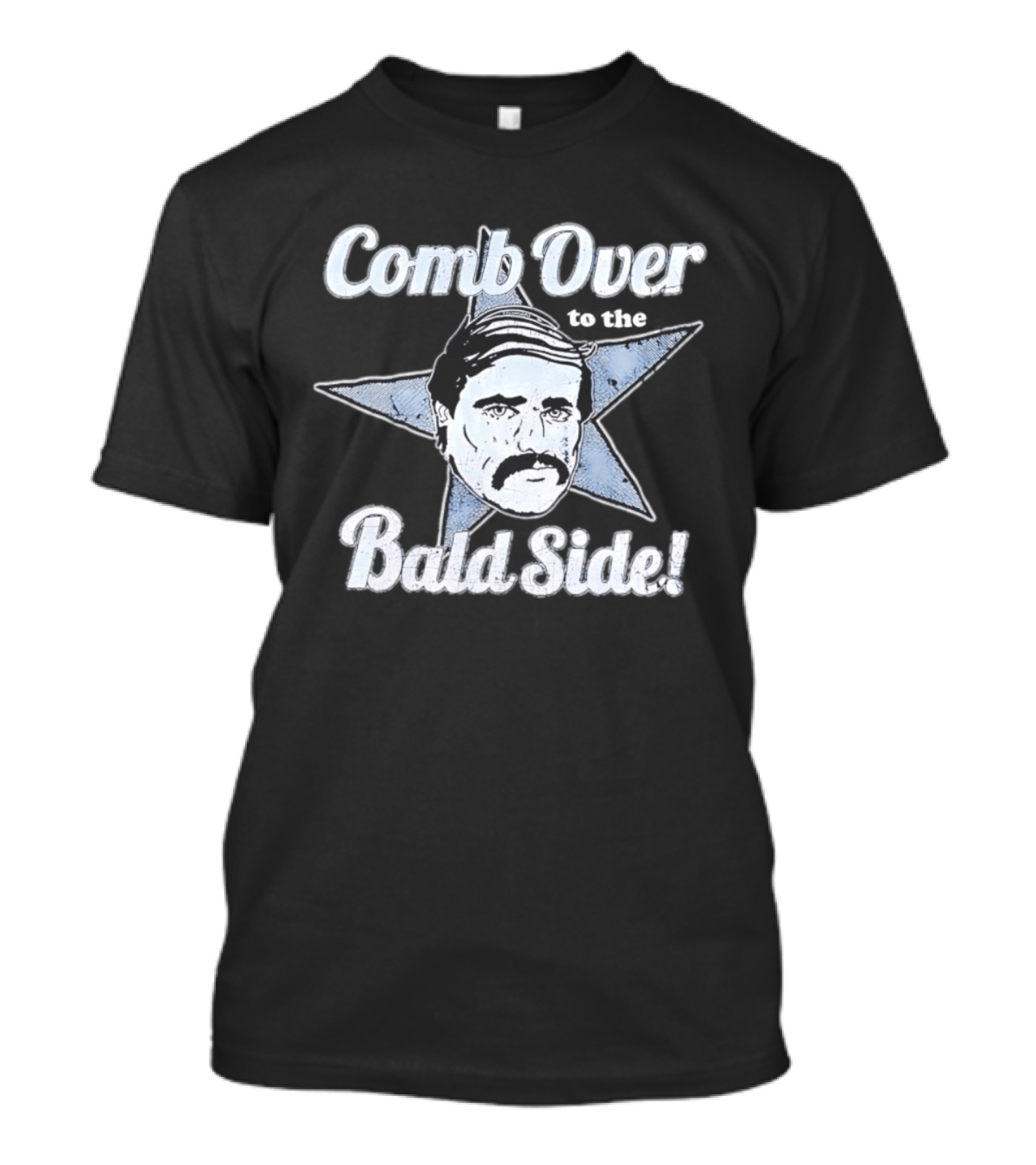 Comb Over To The Bald Side Star Face Comb Comb T-Shirt