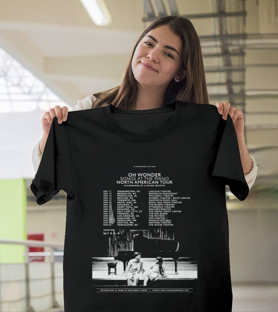 Oh Wonder Songs At The Piano North American Tour 2026 Dates And Venues T-Shirt