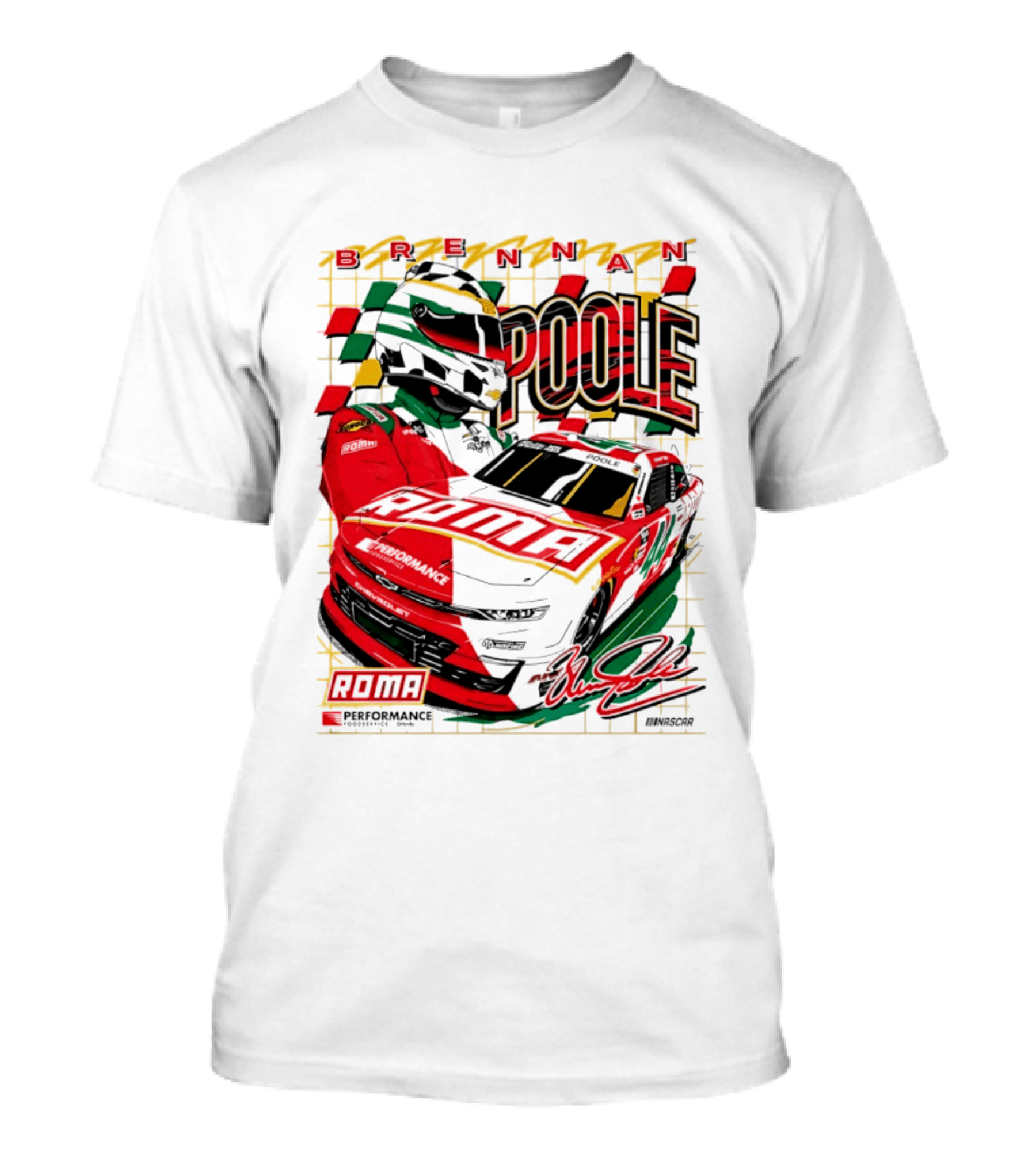 Brennan Poole 44 Roma Performance Motorsports Racing Suit Daytona Race Day T-Shirt