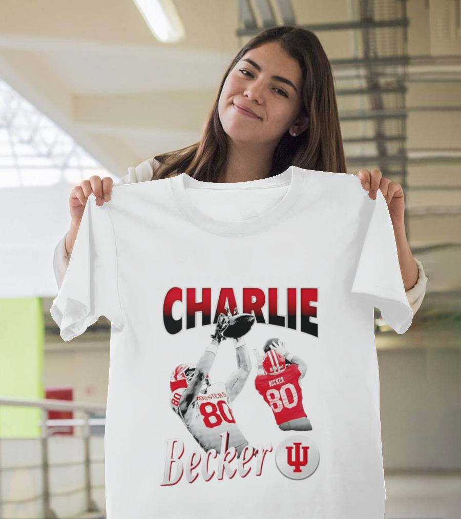 Charlie Becker Indiana Hoosiers Football 80 Receiver Catch IU T-Shirt