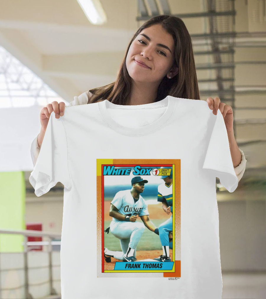 White Sox Frank Thomas 1990 Topps No. 1 Draft Pick Rookie Card T-Shirt