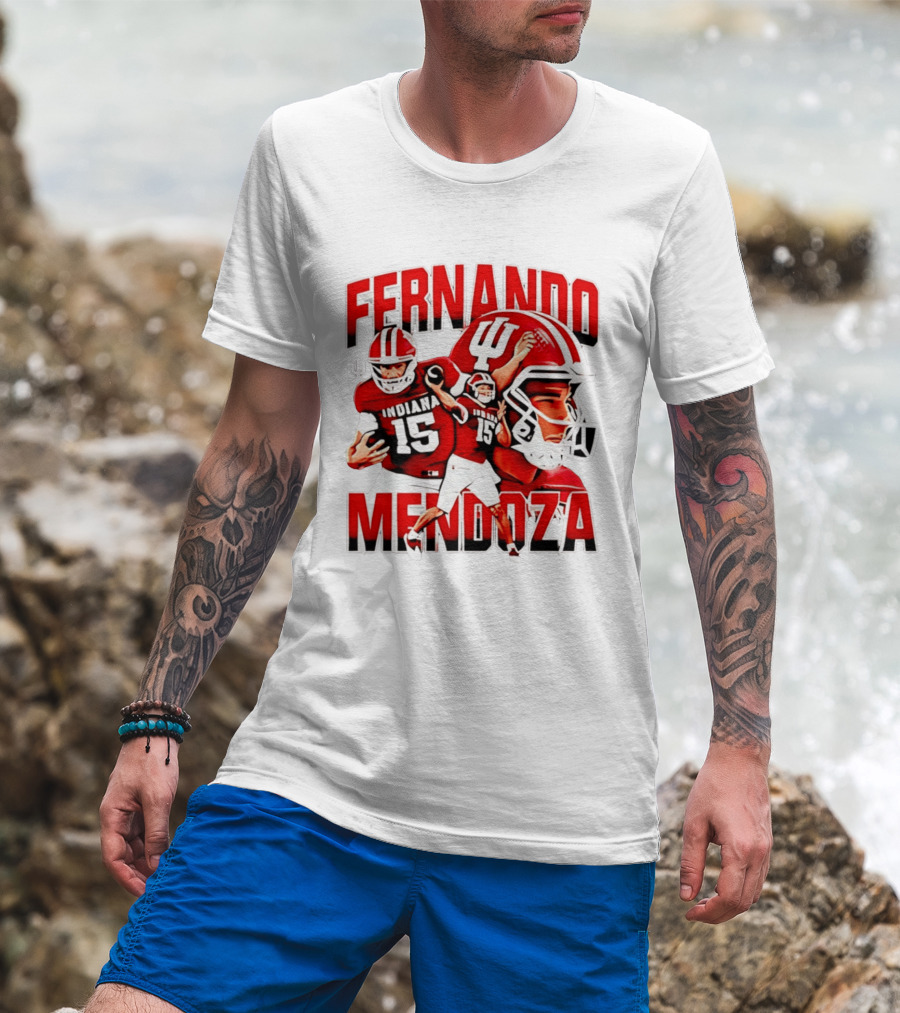 Fernando Mendoza Indiana Hoosiers Football Quarterback Tribute 2026 Champs T-Shirt