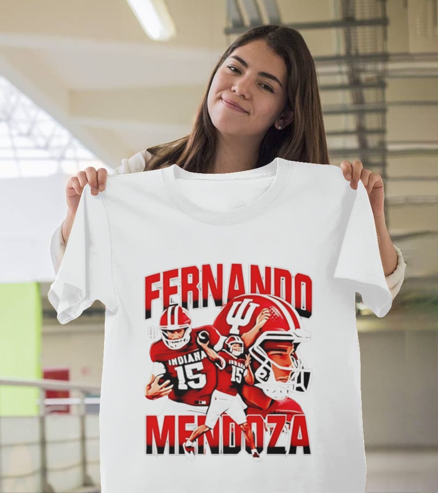 Fernando Mendoza Indiana Hoosiers Football Quarterback Tribute 2026 Champs T-Shirt