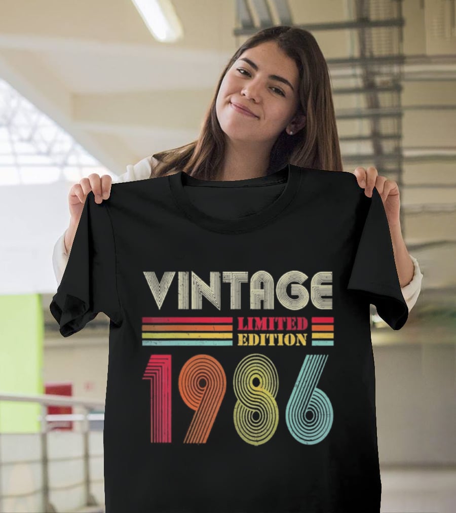 Vintage 1986 Limited Edition 40th Birthday Men Women 40 Years Old T-Shirt