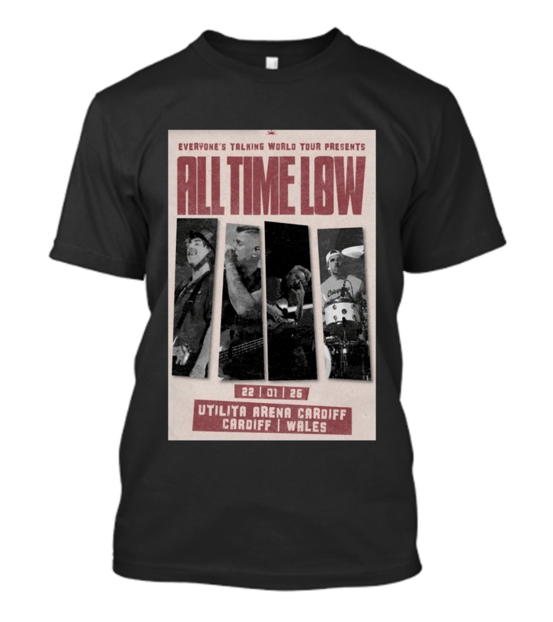 Everyone's Talking World Tour All Time Low Cardiff Utilita Arena Wales Jan 22 2026 T-Shirt