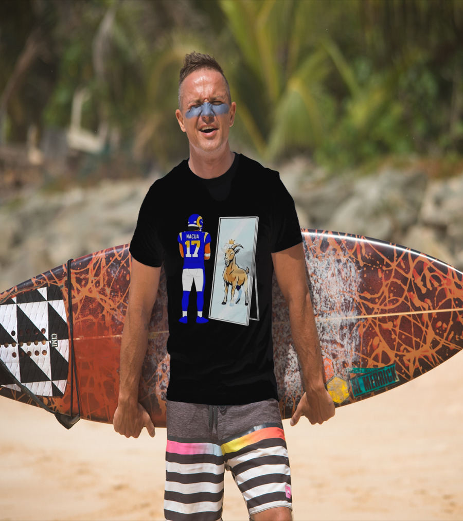 Puka Nacua 17 Los Angeles Rams Mirror Goat Crown T-Shirt