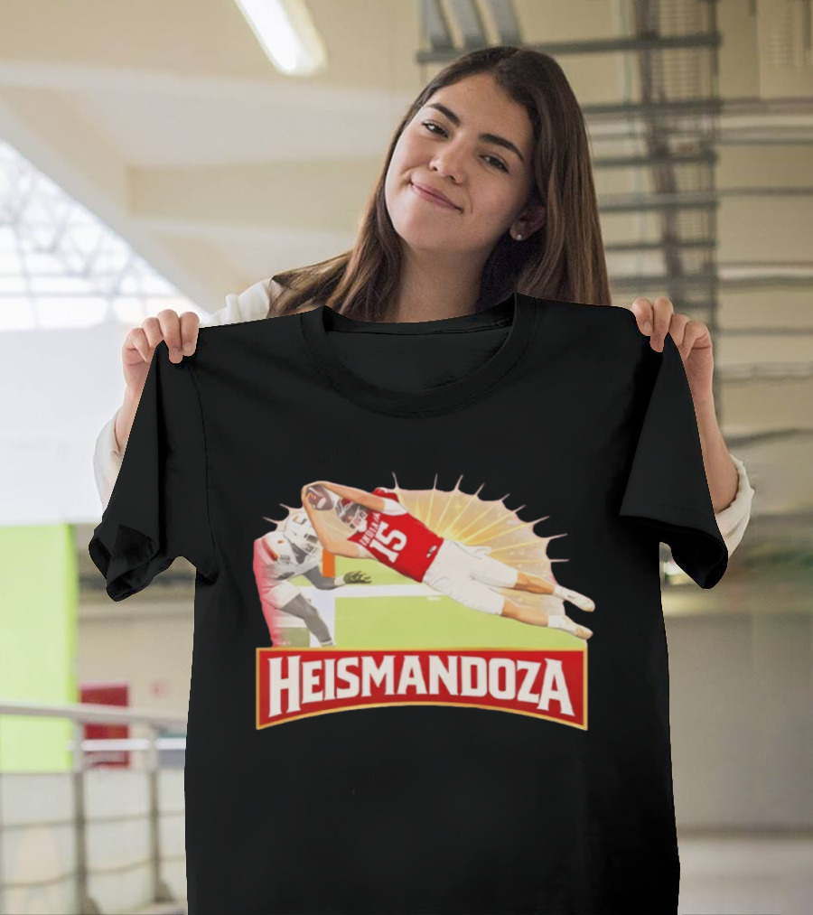 Heismandoza Fernando Mendoza Diving Catch Football Moment T-Shirt