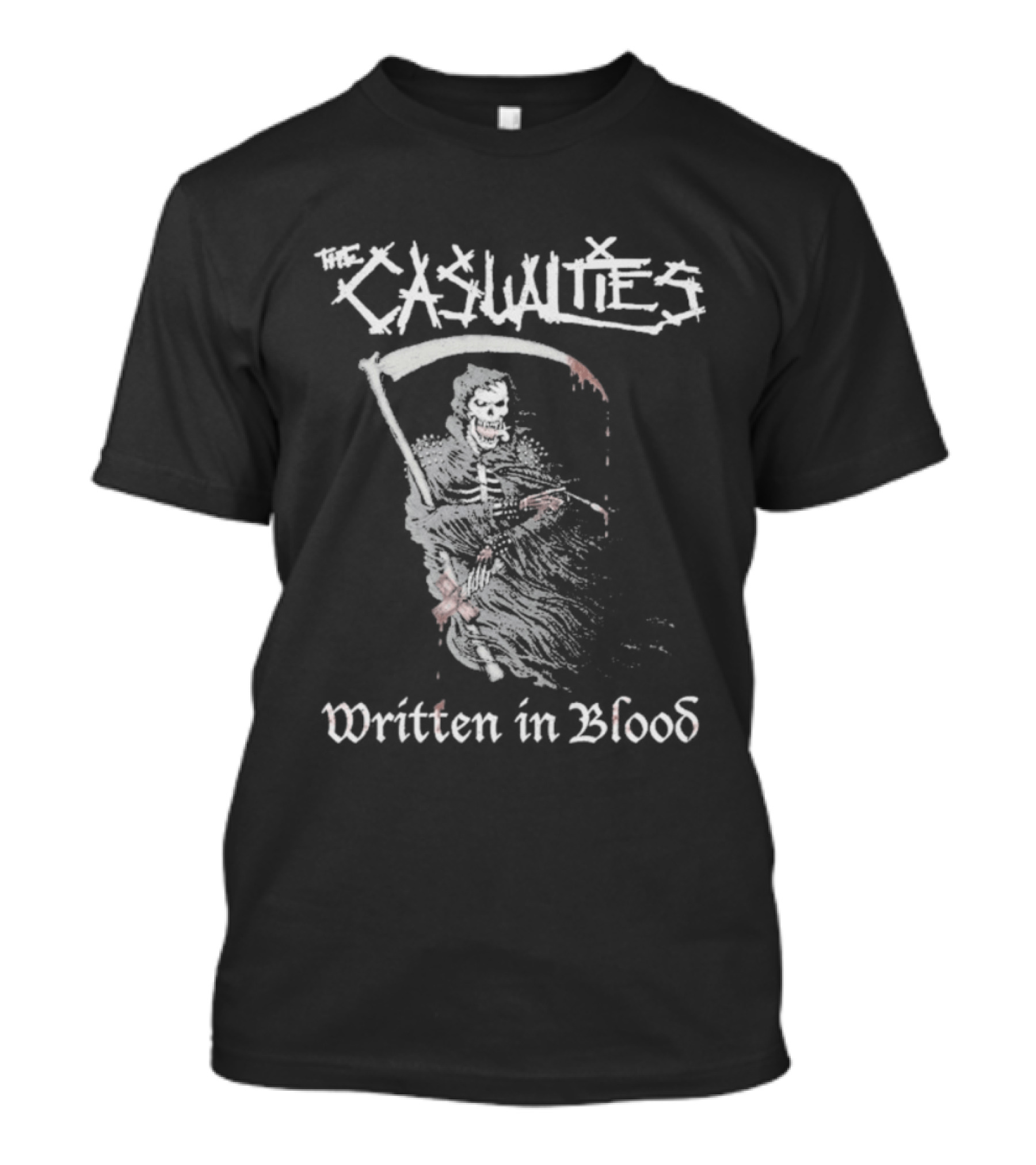 Casualties Written In Blood Grim Reaper Punk Band T-Shirt