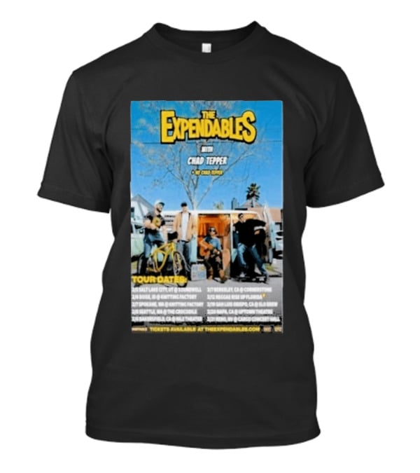The Expendables Chad Tepper Tour 2026 Dates Salt Lake City Berkeley Reggae Rise Up T-Shirt