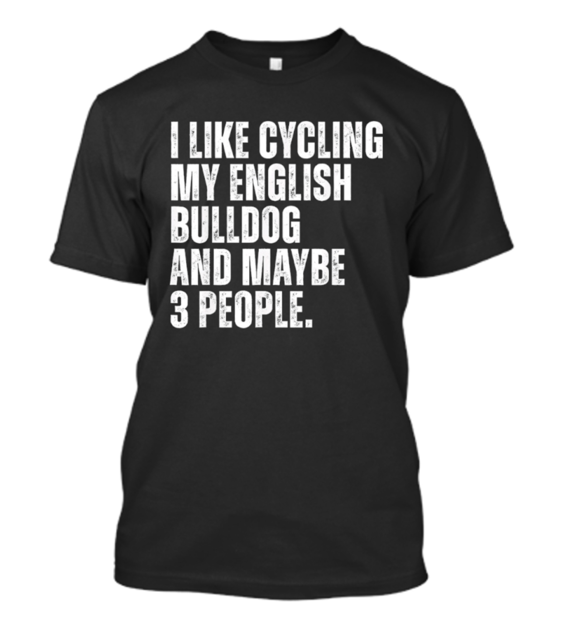I Like Cycling My English Bulldog And Maybe 3 People Owner Cyclist T-Shirt
