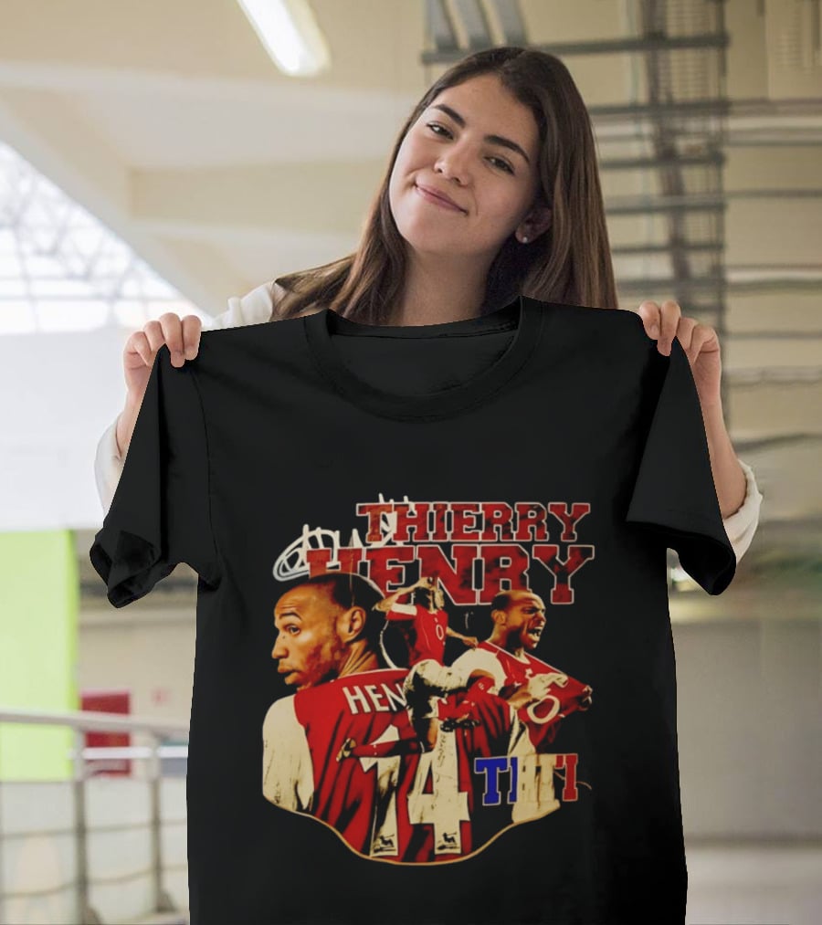 Thierry Henry Arsenal Legend Number 14 Football T-Shirt