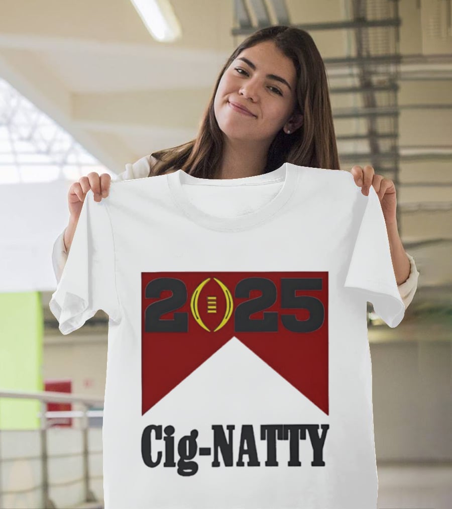 Indiana Hoosiers 2025 Cig Natty Football Banner T-Shirt