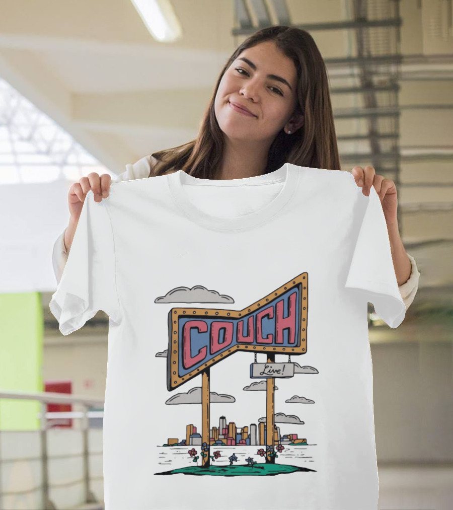 Couch Live Sign City Skyline T-Shirt