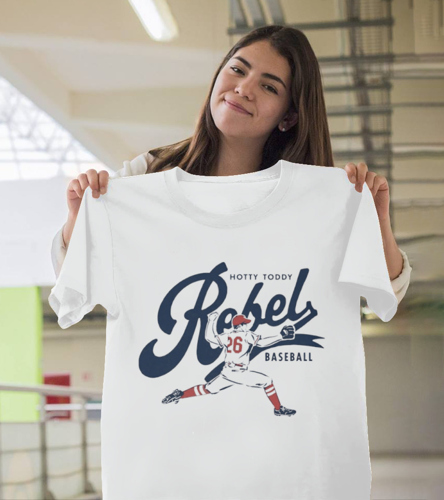 Hotty Toddy Rebel Ole Miss Baseball 36 T-Shirt