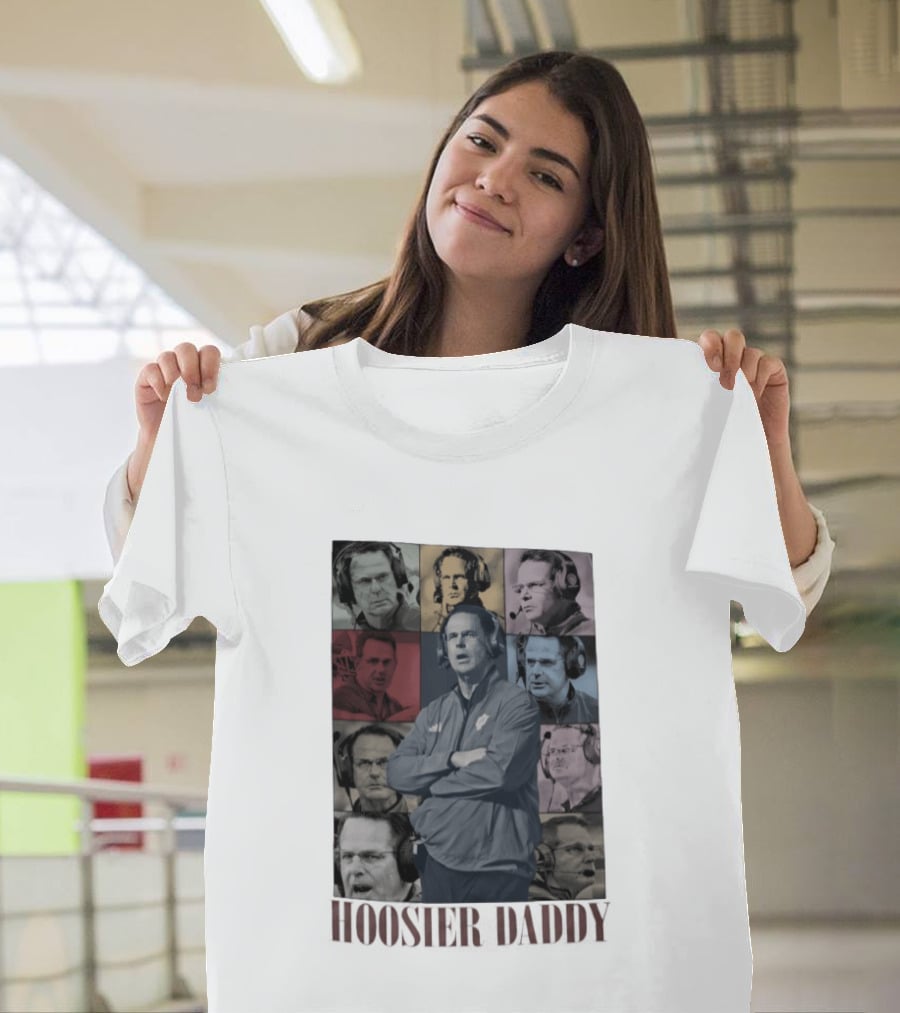 Indiana Hoosiers Curt Cignetti Hoosier Daddy Coach Collage T-Shirt