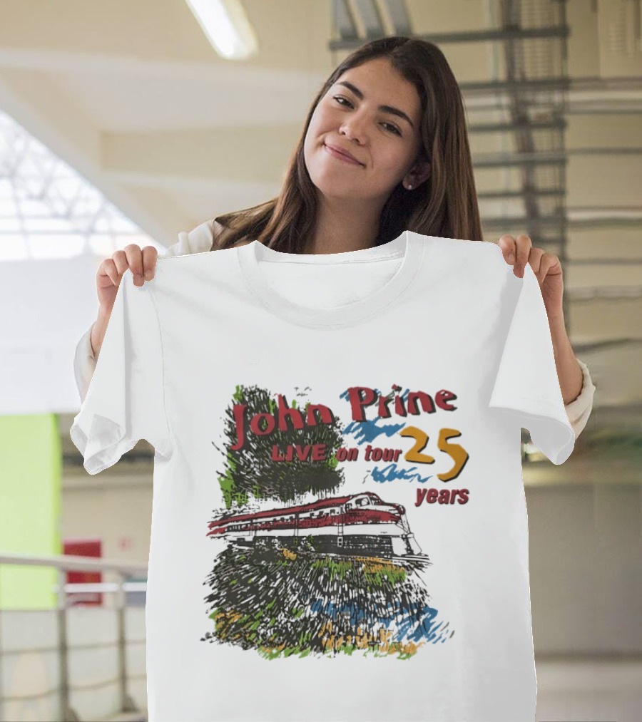 John Prine Live On Tour 25 Years Train T-Shirt