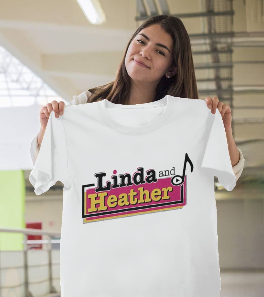Linda And Heather Baseball Text Vintage Retro Block T-Shirt