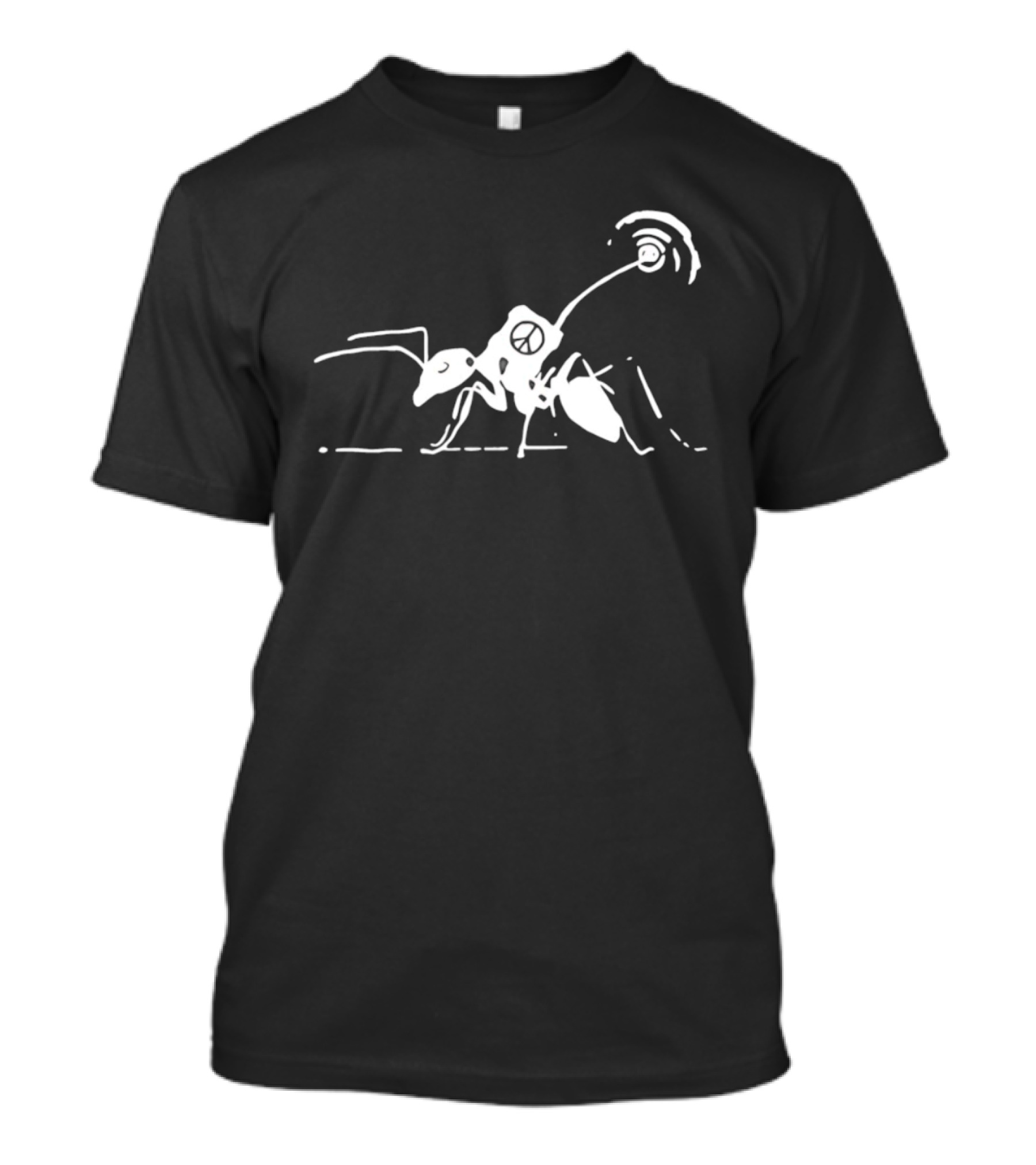 Ant Futile Peace Line Drawing Art With Minimalist T-Shirt