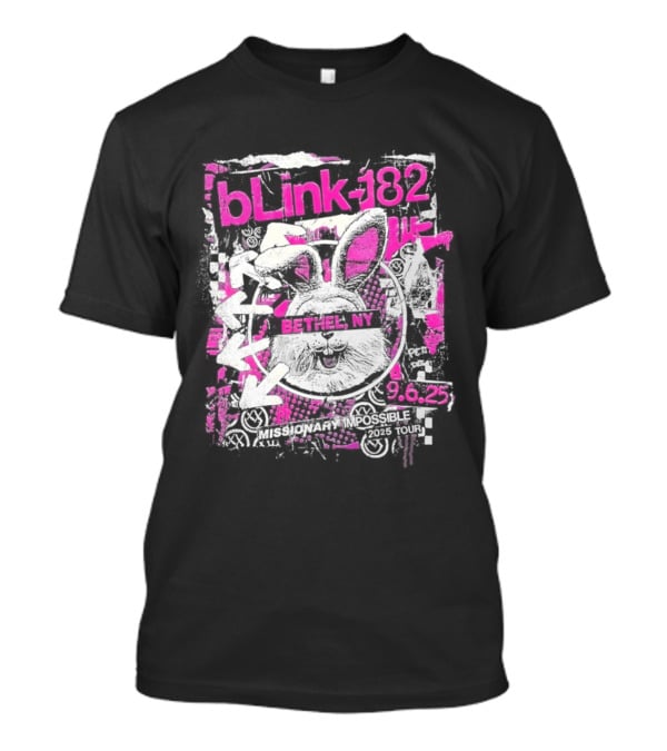 Blink 182 Missionary Impossible 2025 Bethel NY Tour T-Shirt