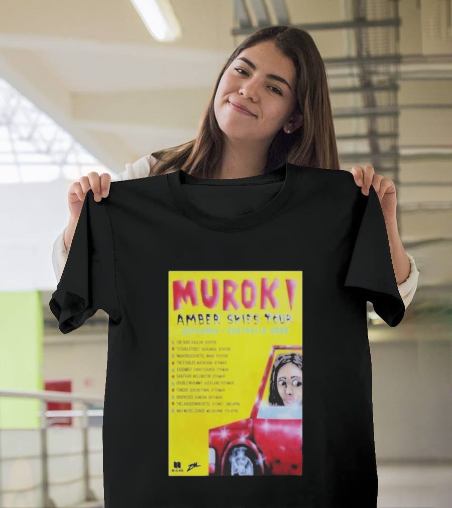 Muroki Amber Skies Tour Aotearoa Australia 2026 T-Shirt