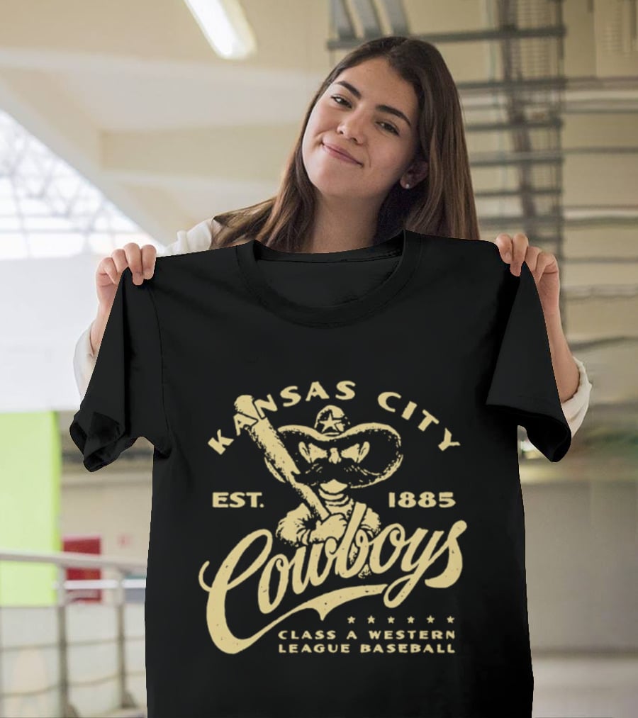 Kansas City Cowboys Class A Western League Baseball Est 1885 T-Shirt