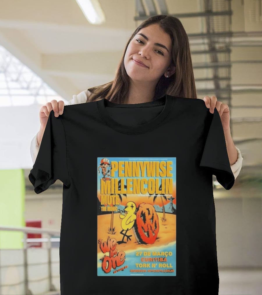 Pennywise Millencolin Mute The Menzingers We Are One Tour March 27 Curitiba Tork 'n' Roll T-Shirt