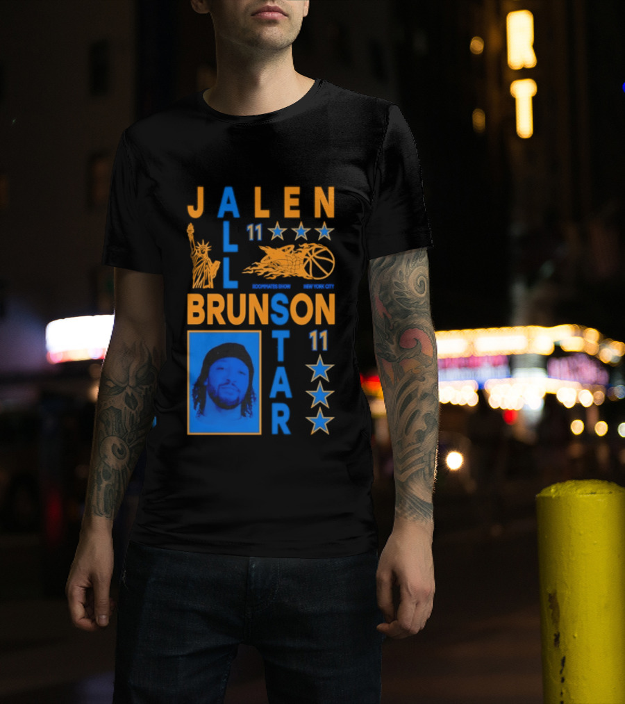 Jalen Brunson 11 NY Knicks All Star Basketball Stars T-Shirt