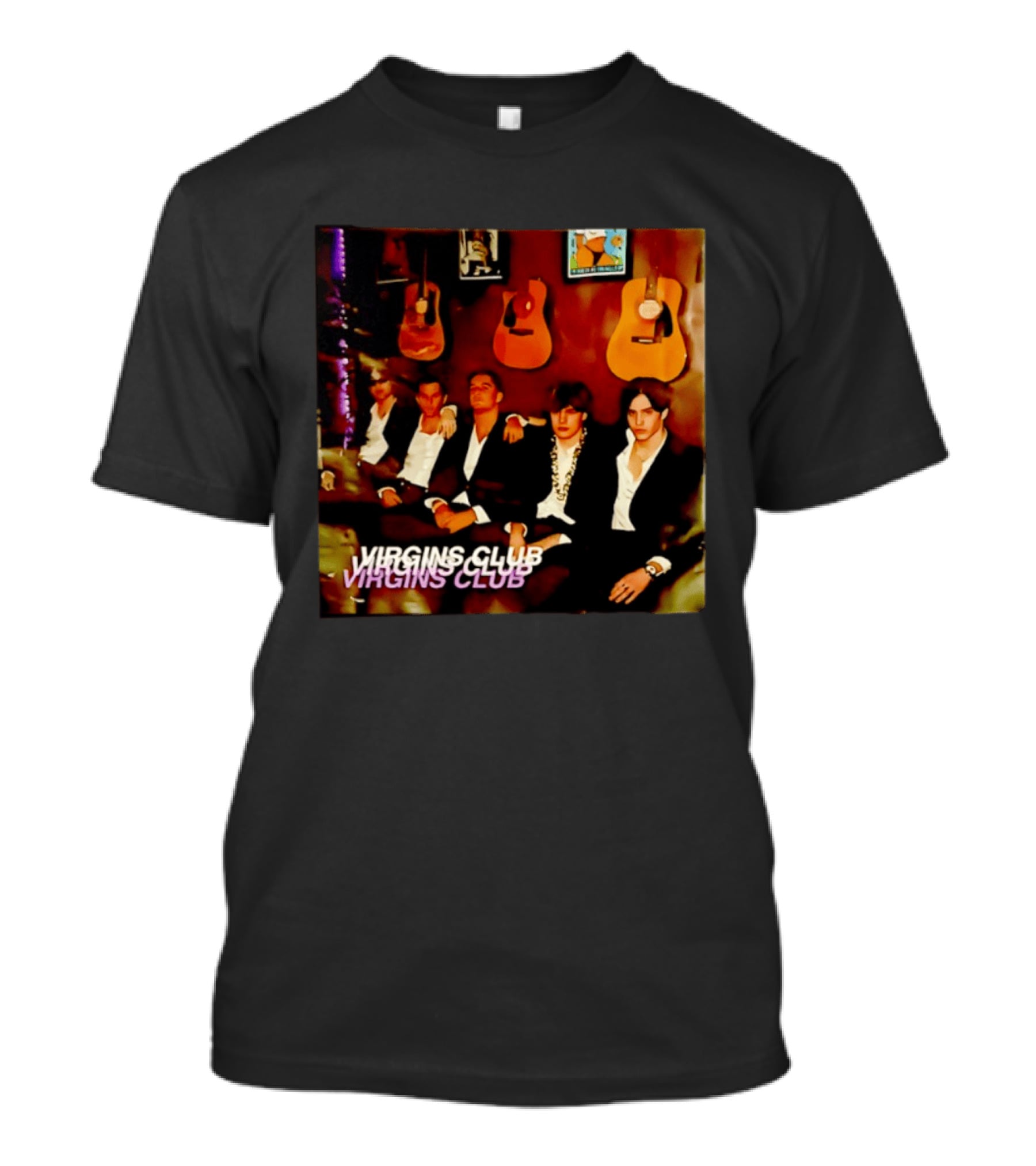 Virgins Club Sophisticated Lounge Vibes With Classic Guitars T-Shirt