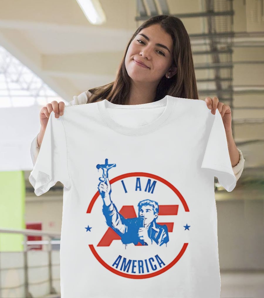 I AM America First Crucifix AF T-Shirt
