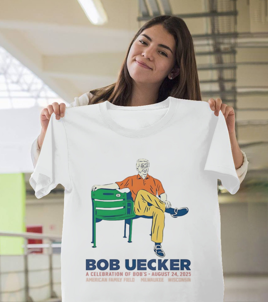 Bob Uecker A Celebration Of Bob's Life August 24 2023 Milwaukee Baseball Chair 21 T-Shirt