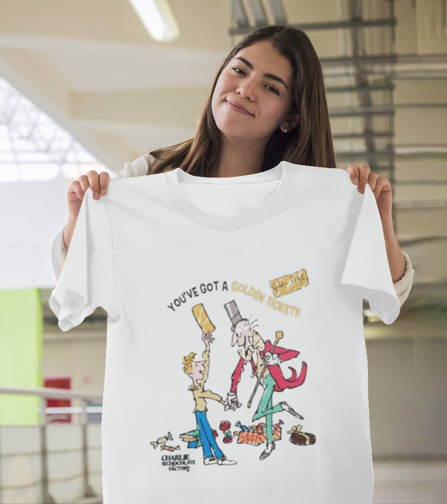 Wonka Golden Ticket Charlie And The Chocolate Factory T-Shirt