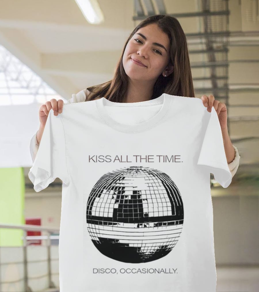 Kiss All The Time Disco Occasionally Disco Ball T-Shirt