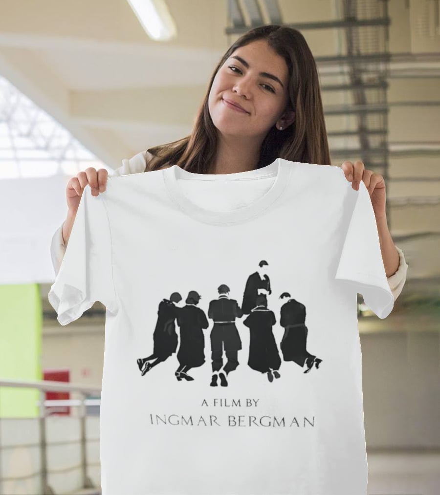 Kneeling Men A Film By Ingmar Bergman Silhouette Scene T-Shirt