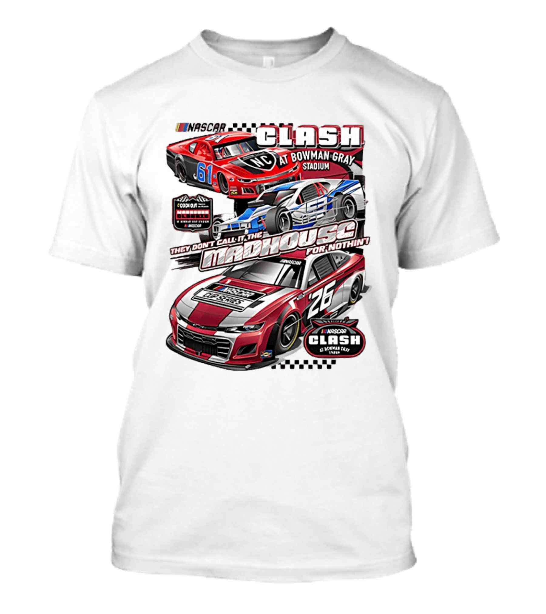 NASCAR Clash At Bowman Gray Stadium 2026 Madhouse Racing Event T-Shirt