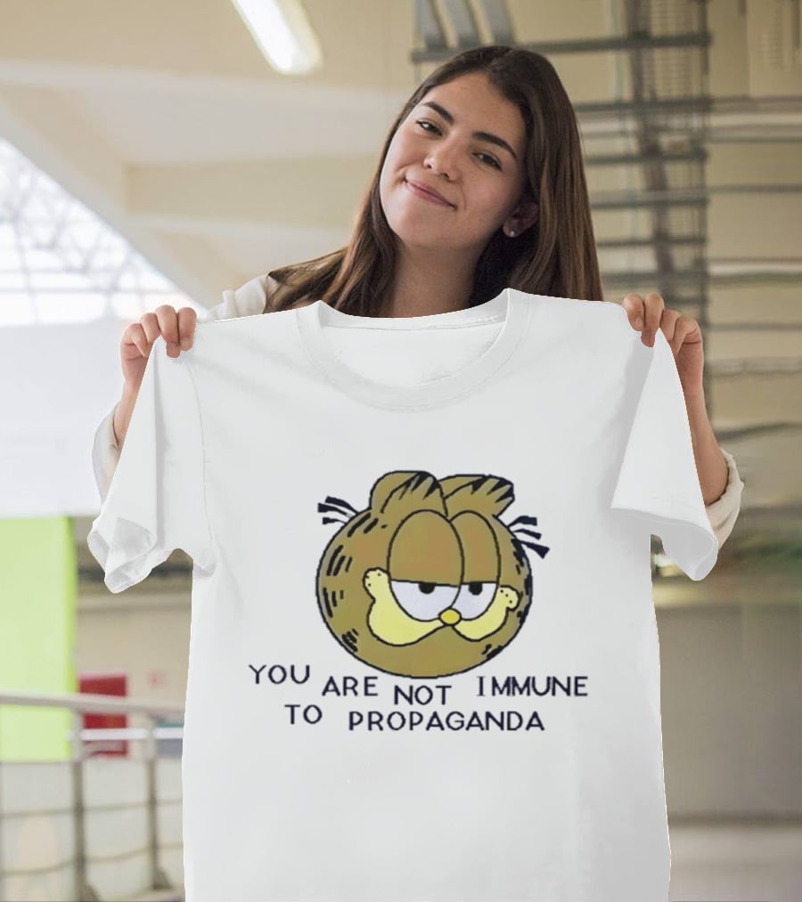 You Are Not Immune To Propaganda Big Orange Cat T-Shirt