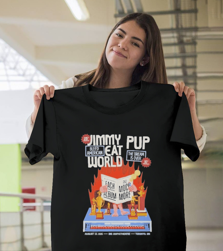 Jimmy Eat World Pup Bleed American The Dream Is Over Performing Each Album And Much More 25 Toronto T-Shirt
