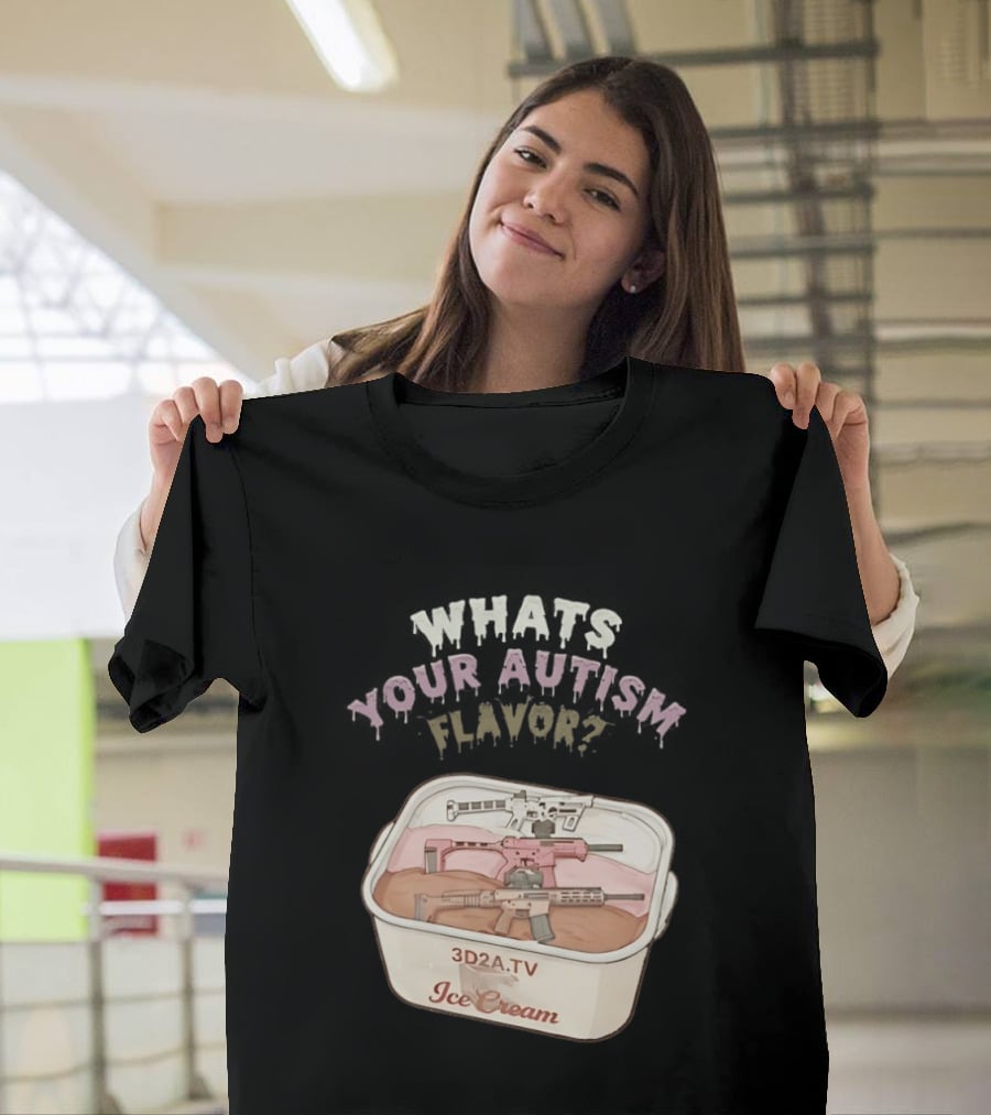 3D2A.TV Ice Cream Whats Your Autism Flavor T-Shirt