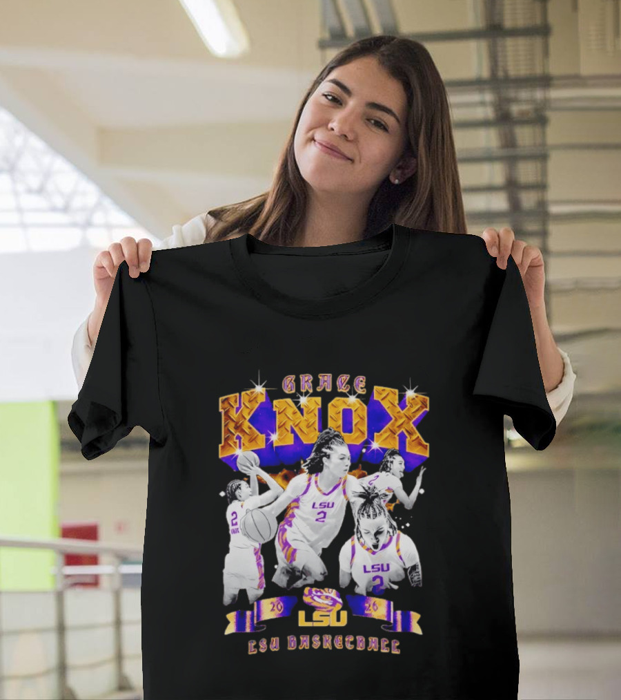 Grace Knox LSU Basketball 2026 90s T-Shirt